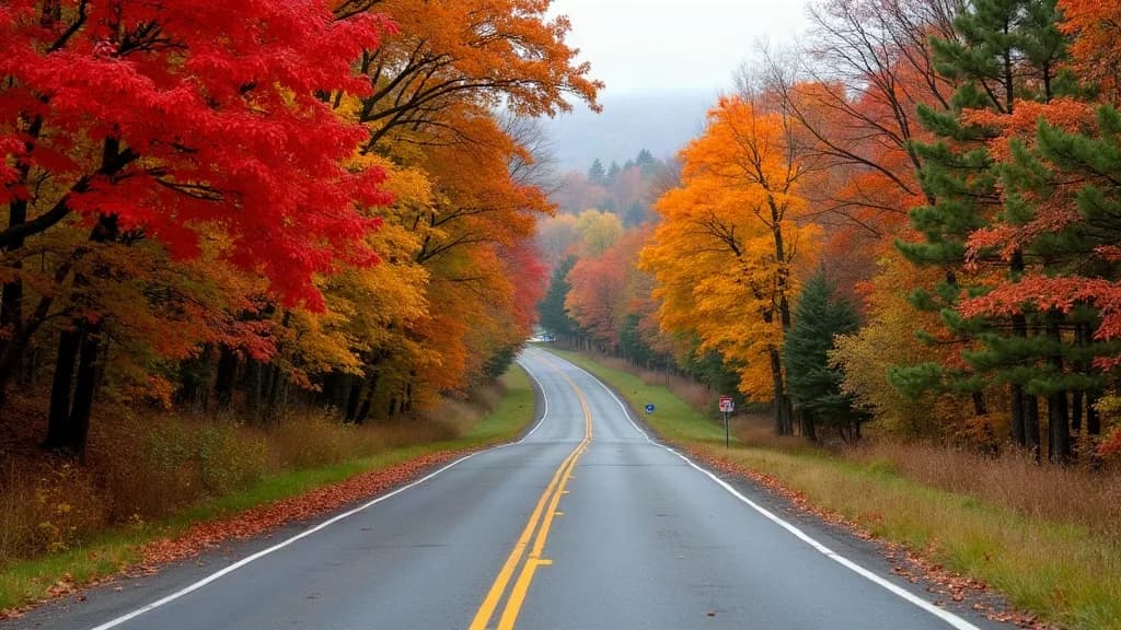 Editorial illustration for: Fall colors lag in parts of North Country as peak foliage nears