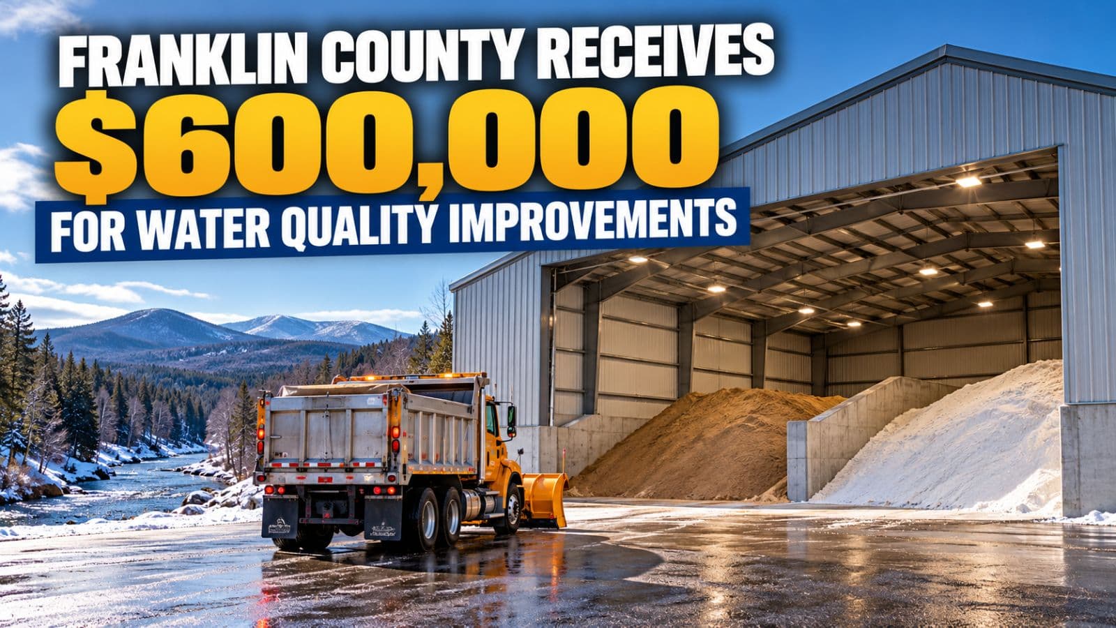 Submitted photo for: Franklin County awarded $600,000 for enclosed salt storage project
