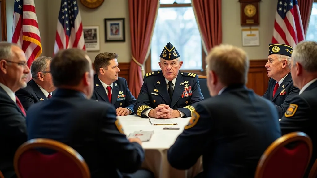Editorial illustration for: American Legion commander visits Clayton to hear veterans’ concerns