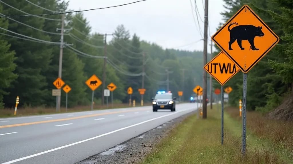 Editorial illustration for: Croghan man charged in road-sign damage across three Lewis County towns