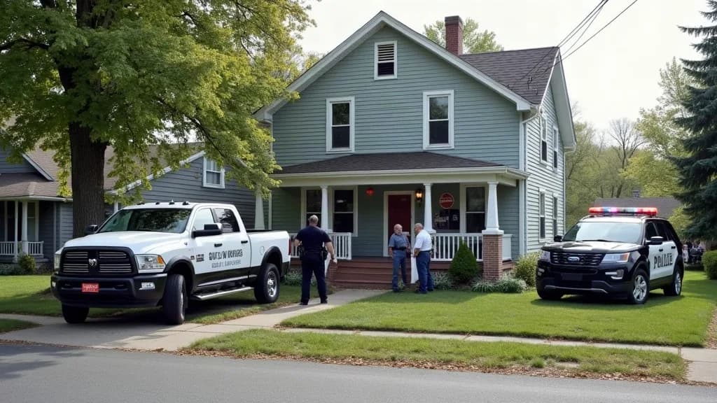 Editorial illustration for: Driver charged after pickup crashes into Massena home business