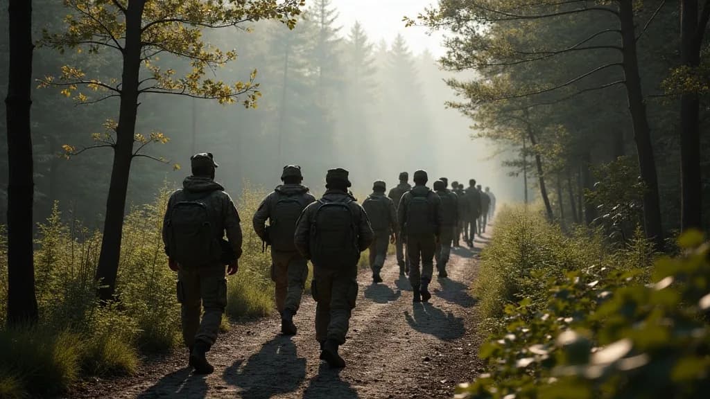 Editorial illustration for: Fort Drum soldiers take part in suicide-prevention ruck march