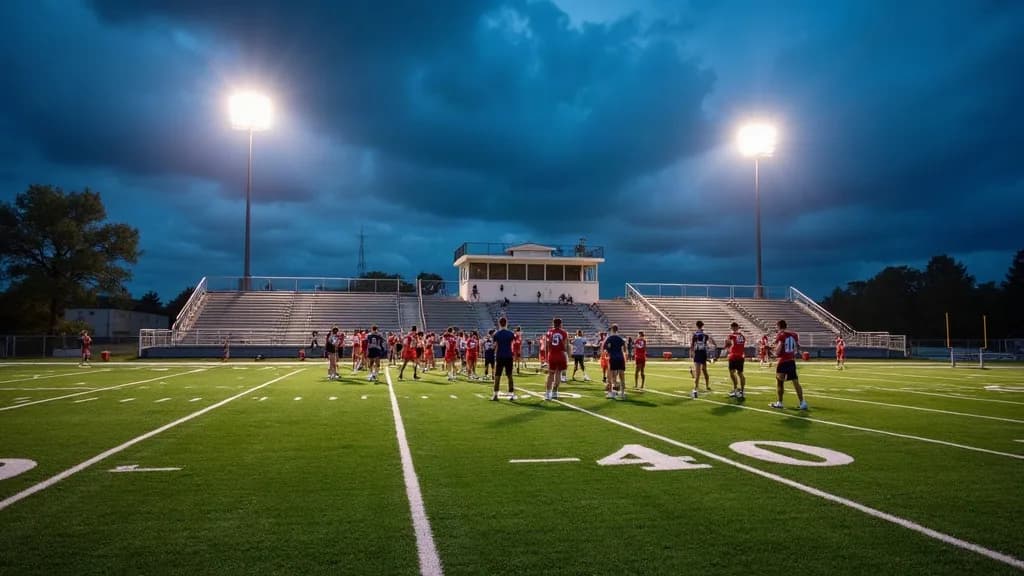 Editorial illustration for: Gouverneur prepares for first Friday night football at new facility