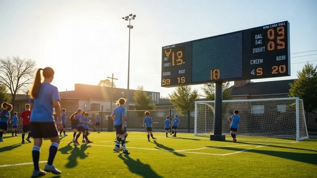 Editorial illustration for: Lyme Central School adds solar-powered scoreboard