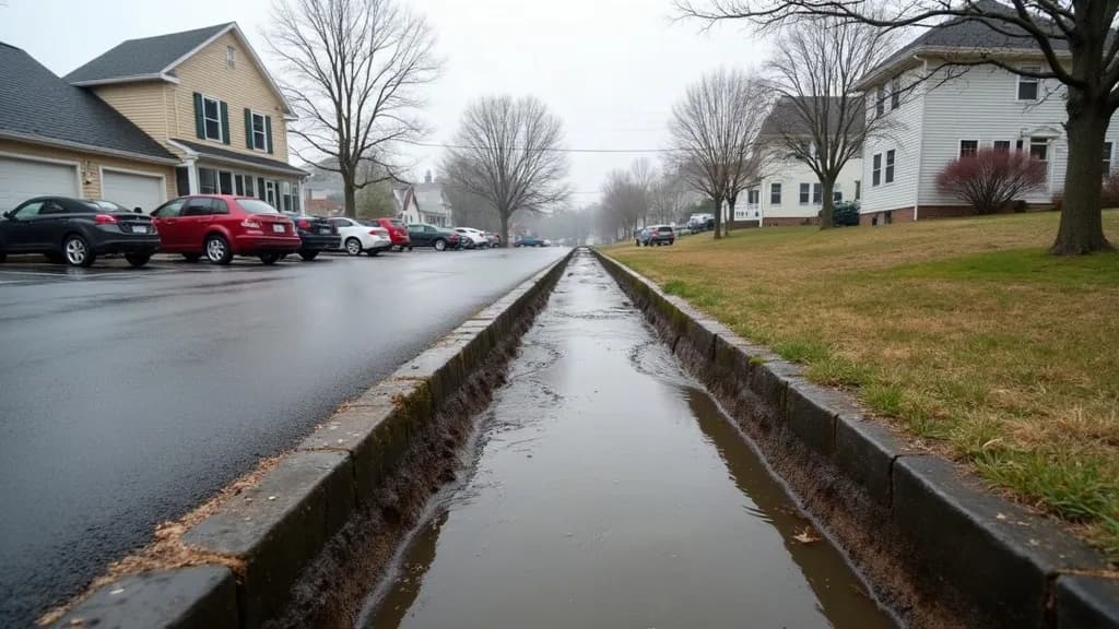 Editorial illustration for: Ogdensburg homeowner seeks permanent fix for runoff dispute