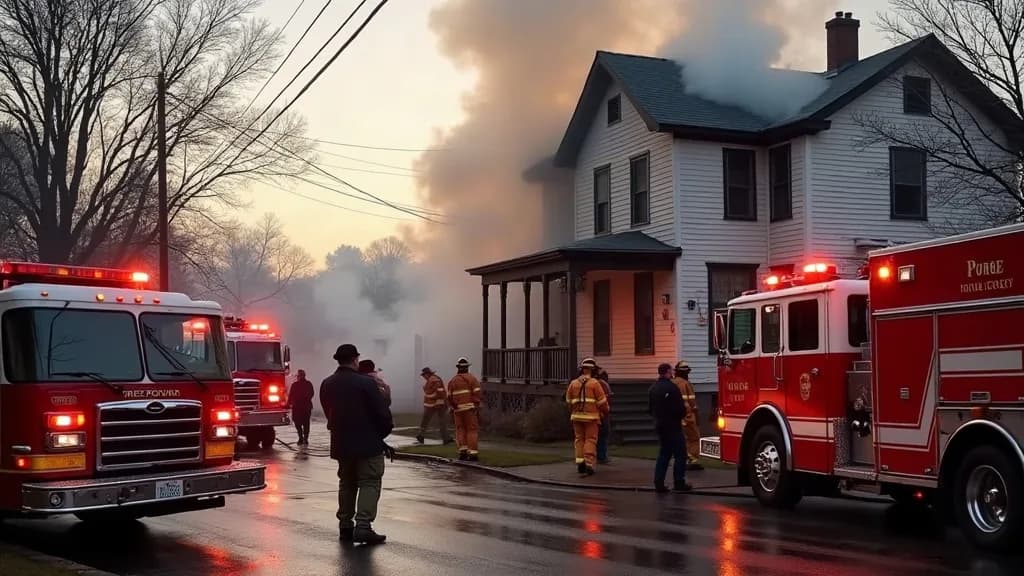 Editorial illustration for: One person dies after Massena house fire on Franklin Street