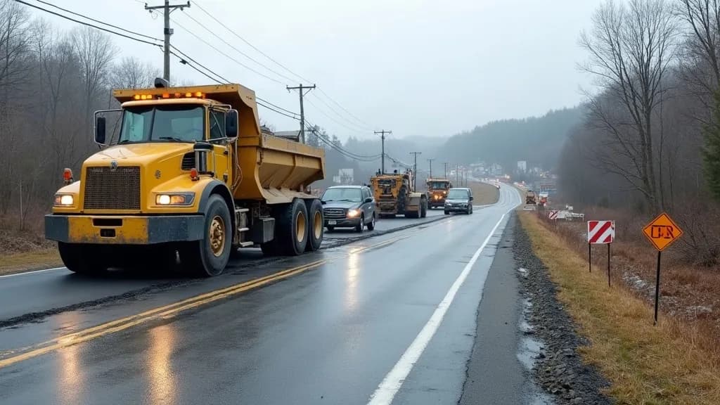 Editorial illustration for: Paving work planned on Number Three Road in Lowville area