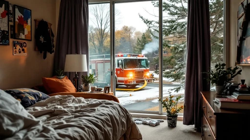 Editorial illustration for: Potsdam firefighters show Clarkson students how dorm fires spread