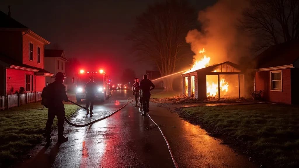 Editorial illustration for: Shed destroyed, garage damaged in Gouverneur fire