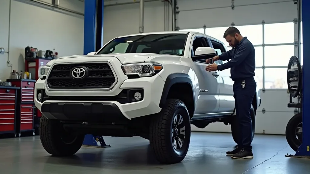 Editorial illustration for: Toyota recalls 48,420 Tacoma trucks over shock absorber concern