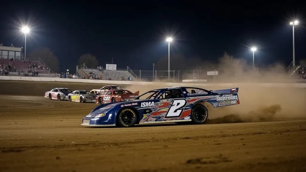 Editorial illustration for: Tyler Shullick wins ISMA-MSS title at Evans Mills Speedway