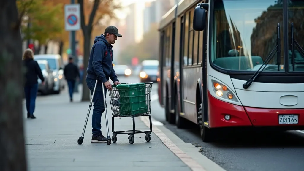 Editorial illustration for: Watertown CitiBus rider questions policy on collapsible shopping carts