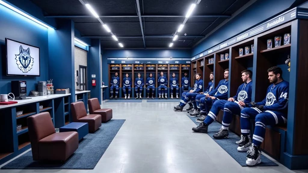 Editorial illustration for: Watertown Wolves unveil upgraded locker room ahead of home opener
