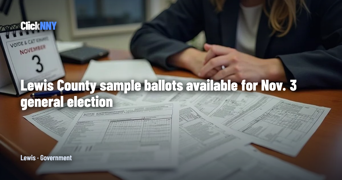 Lewis County sample ballots available for Nov. 3 general election ...
